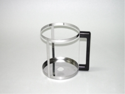 Beaker carrier, assy. with handle and maximum filling level mark, CE/IVD 
