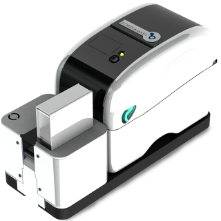 Slidebel Imprimante pour lames porte-objets avec station de collage automatique des étiquettes 
